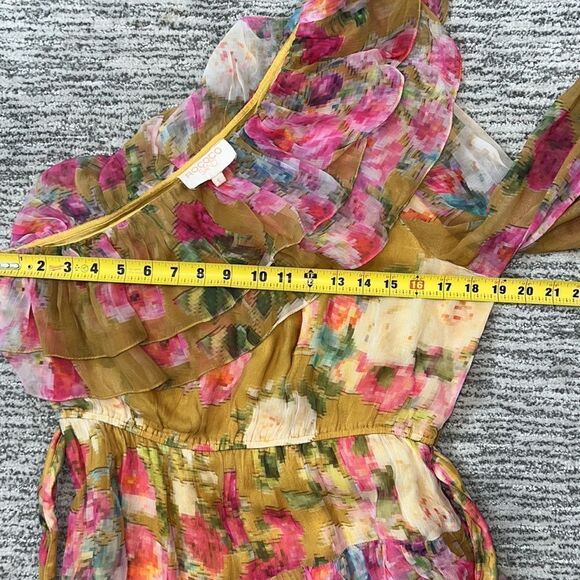 NWT Rococo Sand Avar Belted One Shoulder Dress in Ochre Revolve Large - Picture 8 of 13